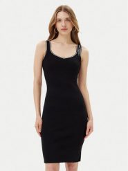 KARL LAGERFELD Sukienka codzienna A2W13018 Czarny Slim Fit. Czarne sukienki damskie KARL LAGERFELD, bez wzorów, z syntetyku, bez ramiączek. Za 589.99 zł.