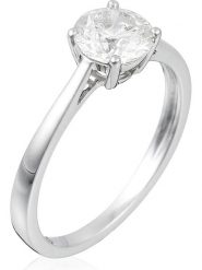 DIAMANTA Złoty pierścionek "Solitaire Impérial 1" z diamentem rozmiar: 52. Szare pierścionki damskie DIAMANTA, z diamentem, złote. Za 22,437.99 zł.