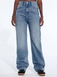 Jeansy wide leg - niebieski. Niebieskie jeansy damskie Sinsay, z podwyższonym stanem. Za 55.99 zł.