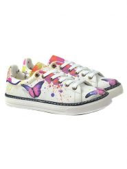 Goby Skórzane sneakersy w kolorze białym ze wzorem rozmiar: 39. Białe obuwie sportowe damskie Goby, bez zapięcia. Za 259.13 zł.