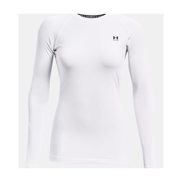 Bluza damska Under Armour ColdGear Authentics Crew. Białe bluzy damskie Under Armour, l, bez wzorów, z materiału, bez kaptura. Za 262.64 zł.