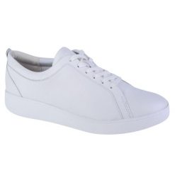 Baskets FitFlop Rally en Cuir. Białe obuwie sportowe casual damskie Flip Flop, trekkingowe. Za 558.00 zł.