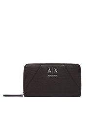 Armani Exchange Portfel XW000359 AF26569 U6032 Brązowy ciemny. Brązowe portfele damskie Armani Exchange, bez wzorów, ze skóry. Za 404.99 zł.
