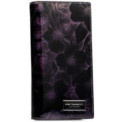 Portfel damski Peterson PTN PS1431-FDS fioletowy. Fioletowe portfele damskie Peterson, z aplikacjami, z lakierowanej skóry. Za 129.99 zł.