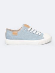 Trampki damskie niskie niebieskie RR274796 401. Niebieskie trampki damskie Big Star, bez wzorów, z gumy, bez zapięcia. Za 149.99 zł.