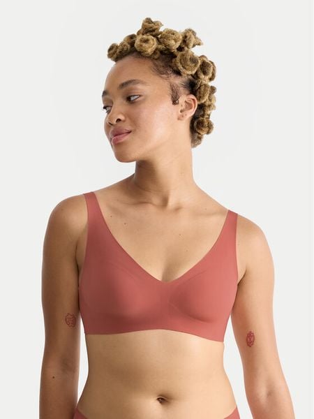 Sloggi Biustonosz bezfiszbinowy Zero Feel 10217729 Pomarańczowy. Brązowe biustonosze Sloggi, bez wzorów, z syntetyku. Za 139.99 zł.