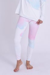 Damskie legginsy termoaktywne Watercolour. Niebieskie legginsy damskie OOSC, s, bez wzorów, z materiału, na fitness i siłownię. Za 269.99 zł.