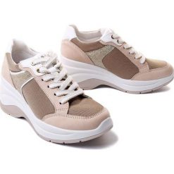 IGI&CO 16560 11 visone, półbuty/sneakersy damskie. Brązowe półbuty damskie IGI&CO, w ażurowe wzory, bez obcasa, na koturnie, bez zapięcia. Za 233.94 zł.