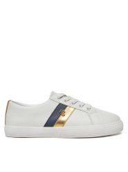 LAUREN RALPH LAUREN Sneakersy Janson II 802942784002 Biały. Białe obuwie sportowe damskie Lauren Ralph Lauren, ze skóry, bez zapięcia. Za 349.99 zł.