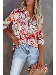 Milan Kiss Bluzka w kolorze beżowo-różowym rozmiar: M. Brązowe bluzki damskie Milan Kiss, m, bez wzorów, bez kołnierzyka, bez ramiączek. Za 130.99 zł.