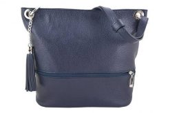 Shopperka skórzana BARBERINI'S granatowa 163-4. Niebieskie shopper bag Barberinis, ze skóry, bez dodatków. Za 249.99 zł.