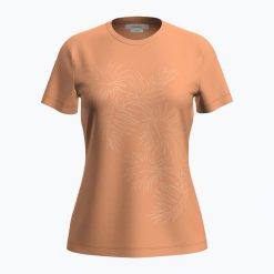 Koszulka trekkingowa damska icebreaker Merino 150 Tech Lite Winter Floral. Brązowe bluzki damskie Icebreaker, bez wzorów, casualowe, bez kołnierzyka, bez ramiączek. Za 269.99 zł.
