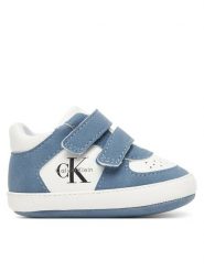 Calvin Klein Sneakersy Low Cut Velcro V0B9-83146-1755 Niebieski. Niebieskie buty sportowe chłopięce Calvin Klein, ze skóry, bez zapięcia. Za 189.99 zł.