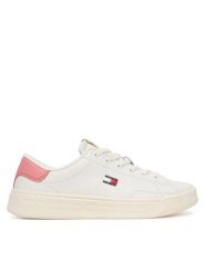 Tommy Jeans Sneakersy Tjw Script Cupsole EN0EN02960 Biały. Białe obuwie sportowe damskie Tommy Jeans, z jeansu, bez zapięcia. Za 409.99 zł.