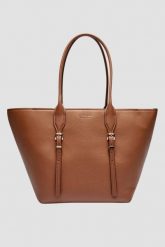 MICHAEL KORS Brązowa shopperka skórzana. Brązowe shopper bag Michael Kors, bez wzorów, ze skóry, bez dodatków. Za 1,799.99 zł.