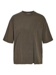Noisy may Koszulka w kolorze brązowym rozmiar: XL. Brązowe bluzki damskie Noisy may, xl, bez wzorów, z bawełny, bez kołnierzyka, bez ramiączek. Za 70.24 zł.