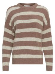 MOSS COPENHAGEN Sweter w kolorze beżowo-brązowym rozmiar: S/M. Brązowe swetry klasyczne damskie Moss Copenhagen, m, z wełny, bez kołnierzyka. Za 194.95 zł.