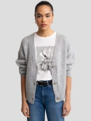 Kardigan damski z dodatkiem wełny szary Kardica 901. Szare kardigany damskie Big Star, l, bez wzorów, z jeansu. Za 249.99 zł.
