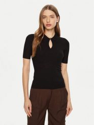 Guess Sweter W5RR10 Z2Y72 Czarny Regular Fit. Czarne swetry klasyczne damskie Guess, l, z wiskozy, bez kołnierzyka. Za 159.99 zł.