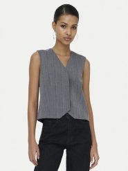 ONLY Kamizelka garniturowa Jackie 15364317 Szary Regular Fit. Szare kamizelki damskie Only, bez wzorów, z syntetyku, bez kaptura. Za 159.99 zł.
