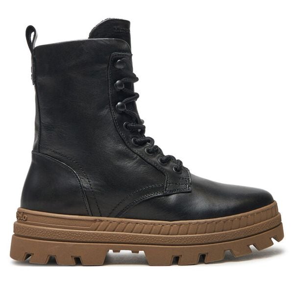 Trzewiki Marc O'Polo. Czarne botki damskie Marc O'Polo, bez obcasa, na płaskiej podeszwie, bez zapięcia. Za 629.99 zł.