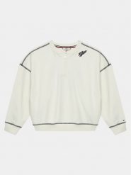 Tommy Hilfiger Bluza Hilfiger Script 85 Sweatshirt KG0KG07719 Écru Regular Fit. Bluzy dziewczęce Tommy Hilfiger, bez wzorów, z syntetyku, bez ramiączek, bez kaptura. Za 299.99 zł.