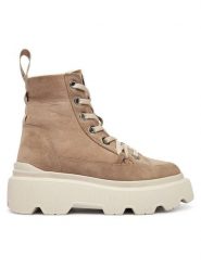 Inuikii Trzewiki Matilda Shearling 1002.002.0012 Beżowy. Brązowe botki damskie Inuikii, ze skóry, bez obcasa, na płaskiej podeszwie, bez zapięcia. Za 1,569.00 zł.