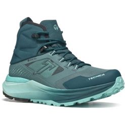 Buty turystyczne damskie Tecnica Agate S Mid GTX. Niebieskie obuwie trekkingowe damskie TECNICA, bez zapięcia. Za 580.20 zł.