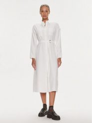 Silvian Heach Sukienka koszulowa GPP23325VE Biały Regular Fit. Białe sukienki damskie Silvian Heach, bez wzorów, z wiskozy, bez ramiączek. Za 339.99 zł.