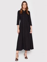 YAS Sukienka koszulowa Savanna 26022663 Czarny Regular Fit. Czarne sukienki damskie YAS, bez wzorów, z wiskozy, bez ramiączek. Za 169.99 zł.