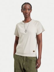 G-STAR T-Shirt Raglan D24512-D976 Beżowy Regular Fit. Brązowe t-shirty damskie G-Star, s, bez wzorów, z bawełny, bez kołnierzyka. Za 179.99 zł.