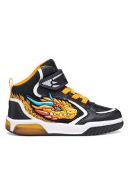 Geox Sneakersy J Inek Boy J669CA 014BC C0038 D Czarny. Czarne buty sportowe chłopięce Geox, ze skóry, bez zapięcia. Za 339.99 zł.
