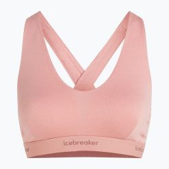 Biustonosz termoaktywny icebreaker Merino 125 Cool-Lite Sprite Racerback. Czerwone biustonosze sportowe damskie Icebreaker, bez wzorów. Za 159.99 zł.