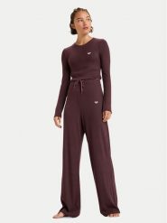 Roxy Spodnie dresowe Rise & Vibe New Rib ERJNP03673 Bordowy Relaxed Fit. Czerwone spodnie dresowe damskie Roxy, s, bez wzorów, z dresówki. Za 279.99 zł.