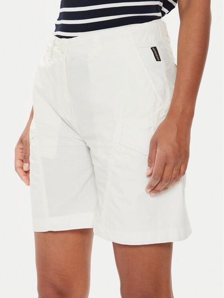 Napapijri Szorty materiałowe Narin NP0A4H8H Écru Loose Fit. Szorty damskie Napapijri, bez wzorów, z bawełny. Za 499.99 zł.