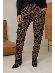 Curvy Lady Spodnie w kolorze ciemnobrązowym rozmiar: 40/42. Brązowe spodnie materiałowe damskie Curvy Lady, bez wzorów, z bawełny. Za 122.96 zł.