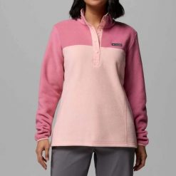Bluza Columbia Benton Springs 1/2 Snap P Różowa. Czerwone bluzy damskie Columbia, xl, bez wzorów, bez kaptura. Za 203.45 zł.