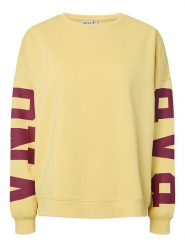 Pieces Bluza "Pcfany" w kolorze żółtym rozmiar: XS. Żółte bluzy damskie Pieces, xs, bez wzorów, bez kaptura. Za 70.08 zł.