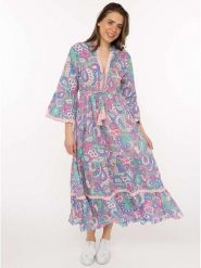 Zwillingsherz Sukienka "Paisley" ze wzorem rozmiar: L/XL. Sukienki damskie Zwillingsherz, bez wzorów, z bawełny, bez ramiączek. Za 194.95 zł.