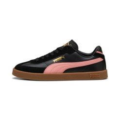 Sneakersy Puma Puma Club II Era. Czarne obuwie sportowe damskie Puma, ze skóry, bez zapięcia, do piłki nożnej. Za 209.30 zł.