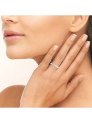 L'atelier précieux Srebrny pierścionek z cyrkoniami rozmiar: 56. Szare pierścionki damskie l'Atelier precieux, z cyrkonią, srebrne. Za 197.17 zł.