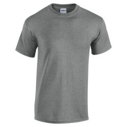 Ciężka Bawełniana Koszulka Z Krótkim Rękawem Dla Dorosłych Unisex. Brązowe bluzki damskie GILDAN, xl, bez wzorów, z bawełny, bez kołnierzyka, bez ramiączek. Za 41.99 zł.