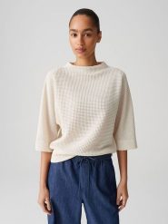 OPUS Bluza w kolorze kremowym rozmiar: 36. Brązowe bluzy damskie Opus, bez wzorów, z bawełny, bez kaptura. Za 143.56 zł.