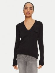 Liu Jo Sweter WF4431 MA49P Czarny Regular Fit. Czarne swetry klasyczne damskie Liu Jo, m, z syntetyku, bez kołnierzyka. Za 319.99 zł.