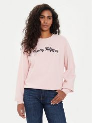 Tommy Hilfiger Bluza Modern Script WW0WW42615 Różowy Regular Fit. Czerwone bluzy damskie Tommy Hilfiger, l, bez wzorów, z bawełny, bez kaptura. W wyprzedaży za 309.99 zł.