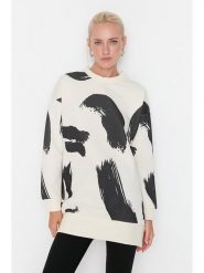 Trendyol Bluza w kolorze kremowo-czarnym rozmiar: S. Brązowe bluzy damskie Trendyol, s, bez wzorów, bez kaptura. Za 70.08 zł.
