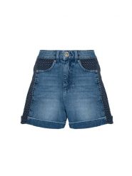 Pinko Szorty "Dotta" | 1J10TF Y653 | Kobieta | Niebieski. Niebieskie szorty damskie Pinko, bez wzorów, z bawełny. W wyprzedaży za 299.00 zł.