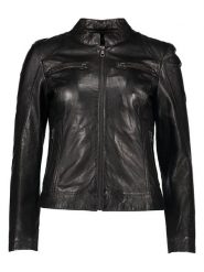 Bugatti Skórzana kurtka w kolorze czarnym rozmiar: 44. Czarne kurtki damskie Bugatti, bez wzorów, ze skóry, bez kaptura. Za 717.99 zł.