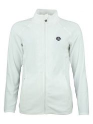 Peak Mountain Kurtka polarowa "Afonor" w kolorze kremowym rozmiar: L. Brązowe kurtki damskie Peak Mountain, l, z aplikacjami, z materiału, bez kaptura. Za 104.89 zł.