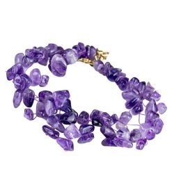 SAMBA Naszyjnik ametyst. Fioletowe naszyjniki damskie Samba Gems, z ametystem, metalowe. Za 384.00 zł.